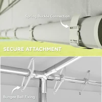 Outsunny 23' x 39' Large Outdoor Carport Canopy Party Tent with Removable Protective Sidewalls & Windows, White(m-7)