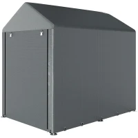 Outsunny 4 x 6ft Outdoor Storage Shed Tent, Portable Shed with Roll-up Door for Motorcycle, Bike, Garden Tools(m-2)