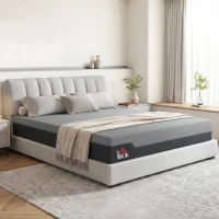 HOMCOM King Mattress, 14 Inch Memory Foam Mattress for Pressure Relief, Graphene Gel Cooling Copper Bed in a Box, Made in USA(m-8)