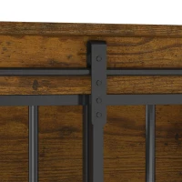 PawHut 100 cm Dog Crate Furniture with Sliding Barn Door for Large Breeds, Rustic Brown(m-10)