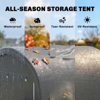 Outsunny 10' x 10' Outdoor Storage Tent, Heavy Duty and Waterproof Portable Shed for Bike, Motorcycle & Garden Tools(m-4)