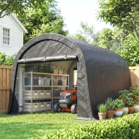Outsunny 10' x 10' Outdoor Storage Tent, Heavy Duty and Waterproof Portable Shed for Bike, Motorcycle & Garden Tools(m-8)