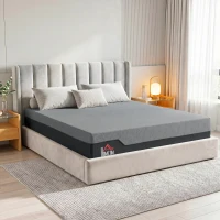 HOMCOM King Mattress, 14 Inch Memory Foam Mattress for Pressure Relief, Graphene Gel Cooling Copper Bed in a Box, Made in USA(m-9)