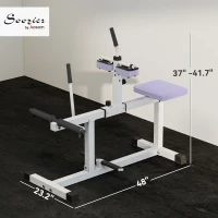 Soozier Adjustable Steel Seated Calf Raise Exercise Strength Training Gym Equipment, Purple(m-3)