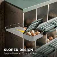 PawHut Chicken Nesting Boxes, 8 Compartment Metal Nesting Boxes for Chickens, Two-Tier Egg Laying Boxes with Vented Holes(m-5)
