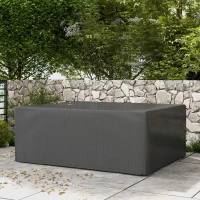 Outsunny Large Patio Furniture Covers, Outdoor Furniture Covers, Garden Set Protector Waterproof Anti-UV Protection, Grey(m-7)