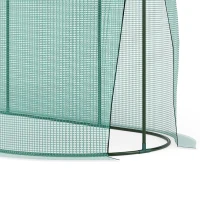 Outsunny 9.8' x 3.3' Plant Protector Tent, Crop Cage with Zipped Door and Ground Stakes for Garden, Yard, Lawn(m-9)