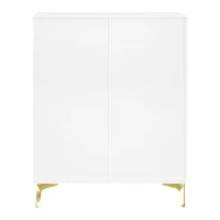 Elegant Sideboard with Push-To-Open Mechanism, Versatile Shoe Cabinet for Hallways and Entryways, 32.5" L x 13.5" W x 39.5" H, White(m-13)