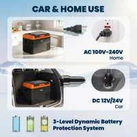 Outsunny 12 Volt Car Refrigerator, 32QT Car Fridge Electric Cooler, 12/24V DC and 100-240V AC, -4-68 ℉, Portable Refrigerator for Truck SUV Travel Camping Road Trips Tailgating(m-6)