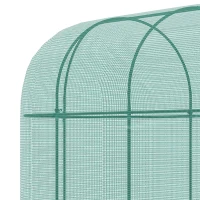 Outsunny 9.8' x 3.3' Plant Protector Tent, Crop Cage with Zipped Door and Ground Stakes for Garden, Yard, Lawn(m-10)