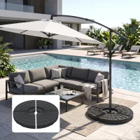 Outsunny Set of 4 Umbrella Base Weights Outdoor Parasol Holder for Cross Base Portable(m-7)