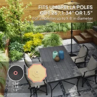 Outsunny Round Patio Umbrella Base Holder, Heavy Duty Outdoor Umbrella Stand Base, Filled Up to 62lbs with Sand or 51lbs with Water for Garden, Poolside, Black(m-5)