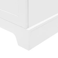 Multi-functional Storage Cabinet with Adjustable and Fixed Shelves, Tall Organizer Cabinet for Bathroom and Office, 23.5'' L x 17'' W x 71'' H, White(m-12)