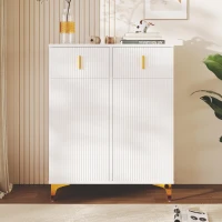 Elegant Sideboard with Push-To-Open Mechanism, Versatile Shoe Cabinet for Hallways and Entryways, 32.5" L x 13.5" W x 39.5" H, White(m-4)