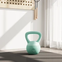 Soozier 9 lb Soft Kettlebell, Sand Filled Weight w/ Grip Handle, Kettlebell Weight for Full Body Workout, Green(m-7)