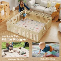 Qaba Baby Play Mat Double-Sided, Foldable Activity Playmat, Waterproof Reversible Playmat for Toddlers, 71" x 59"(m-8)