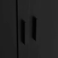 Stable Storage Cabinet with Anti-Tipping Device, Versatile Sideboard for Bathrooms and Dining Rooms, 23.5" L x 17" W x 71" H, Black(m-9)