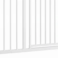 PawHut Baby Gate, Pet Safety Gate Pressure Fit, 30"-51" Wide with Two-Way Open, Auto-Close for Stair, Doorways, Hallways, Black(m-11)