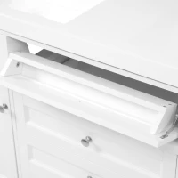 Bathroom Vanity Cabinet with Smooth-Glide Drawers, Freestanding Storage Cabinet with Adjustable Shelves, 58.5'' L x 19'' W x 32'' H, White(m-9)