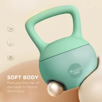 Soozier 22 lb Soft Kettlebell, Sand Filled Weight w/ Grip Handle, Kettlebell Weight for Full Body Workout, Green(m-4)
