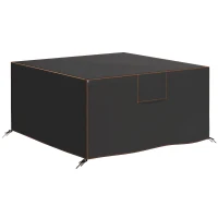 Outsunny Patio Furniture Cover, Waterproof 420D Heavy Duty Outdoor Furniture Cover with Air Vents, 55.1" x 55.1" x 28.1", Black(m-9)