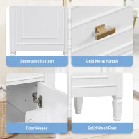 Functional Bathroom Vanity with Ceramic Sink and Tip-Out Top Drawer, Perfect Cabinet for Compact Bathrooms, 20" L x 18.5" W x 33.5" H, White(m-10)