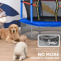Outsunny Φ5FT Kids Trampoline with Enclosure Net for Age 3 to 6 Years Blue(m-6)