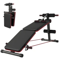 Soozier Foldable Sit Up Bench Core Workout for Home Gym Black(m-2)