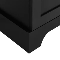 Stable Storage Cabinet with Anti-Tipping Device, Versatile Sideboard for Bathrooms and Dining Rooms, 23.5" L x 17" W x 71" H, Black(m-10)