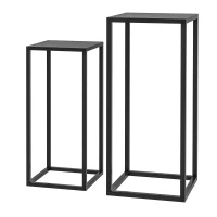 Outsunny Set of 2 Plant Stands, Decorative Flower Display Holder for Living Room Balcony(m-2)