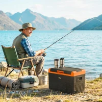 Outsunny 12 Volt Car Refrigerator, 32QT Car Fridge Electric Cooler, 12/24V DC and 100-240V AC, -4-68 ℉, Portable Refrigerator for Truck SUV Travel Camping Road Trips Tailgating(m-8)