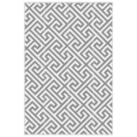 Outsunny Reversible Outdoor RV Rug, Patio Floor Mat, 5' x 8' Plastic Straw Rug for Backyard, Deck, Beach, Camping, Grey & White(m-13)