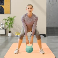 Soozier 22 lb Soft Kettlebell, Sand Filled Weight w/ Grip Handle, Kettlebell Weight for Full Body Workout, Green(m-1)