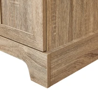 Multi-functional Storage Cabinet with Adjustable and Fixed Shelves, Tall Organizer Cabinet for Bathroom and Office, 23.5'' L x 17'' W x 71'' H, Brown(m-12)