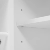 Bathroom Vanity Cabinet with Smooth-Glide Drawers, Freestanding Storage Cabinet with Adjustable Shelves, 58.5'' L x 19'' W x 32'' H, White(m-10)