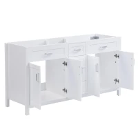 Bathroom Vanity Cabinet Base with 4 Drawers and 4 Doors, Soft Close Storage Cabinet for Traditional Décors, 58.5'' L x 19'' W x 31.5'' H, White(m-10)