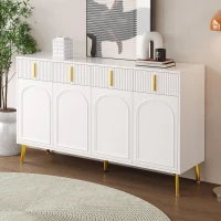 Spacious Sideboard with Adjustable Shelves, Versatile Storage Cabinet for Living and Dining Rooms, 47" L x 15" W x 32.5" H, White(m-1)