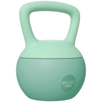 Soozier 22 lb Soft Kettlebell, Sand Filled Weight w/ Grip Handle, Kettlebell Weight for Full Body Workout, Green(m-9)