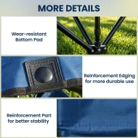 Outsunny 6 Seat Folding Camping Chair with Cup Holder and Carrying Case for Camping, Picnic, Sports Events, Blue(m-7)