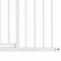 PawHut Baby Gate, Pet Safety Gate Pressure Fit, 30"-51" Wide with Two-Way Open, Auto-Close for Stair, Doorways, Hallways, Black(m-10)