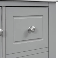 Stylish Bathroom Vanity with Easy-Clean Ceramic Sink and 3 Pre-Drilled Holes, Ideal Cabinet for Modern Bathrooms, 30" L x 18.5" W x 33.5" H, Gray(m-12)