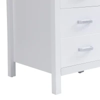 48" Bathroom Vanity with 2" Integrated Resin Sink, Multi- Drawer Vanity Cabinet with Removable Dividers and Door Racks, 47'' L x 19.5'' W x 33.5'' H, White(m-13)