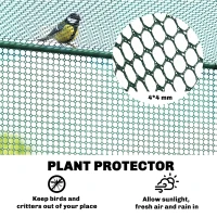 Outsunny 9.8' x 3.3' Plant Protector Tent, Crop Cage with Zipped Door and Ground Stakes for Garden, Yard, Lawn(m-4)