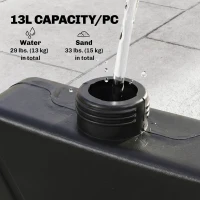 Outsunny Set of 4 Umbrella Base Weights Outdoor Parasol Holder for Cross Base Portable(m-5)