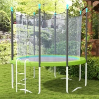 Soozier 14FT Trampoline Spring Cover, Safety Trampoline Pad Replacement, Waterproof and Tear Resistant, All Weather Trampoline Accessories, No Holes for Pole, Green(m-9)