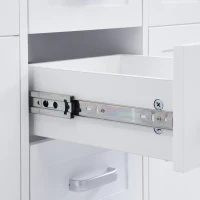Bathroom Vanity Cabinet Base with 4 Drawers and 4 Doors, Soft Close Storage Cabinet for Traditional Décors, 58.5'' L x 19'' W x 31.5'' H, White(m-7)