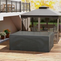Outsunny Large Patio Furniture Covers, Outdoor Furniture Covers, Garden Set Protector Waterproof Anti-UV Protection, Grey(m-1)