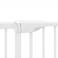 PawHut Baby Gate, Pet Safety Gate Pressure Fit, 30"-51" Wide with Two-Way Open, Auto-Close for Stair, Doorways, Hallways, Black(m-8)