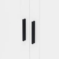 Multi-functional Storage Cabinet with Adjustable and Fixed Shelves, Tall Organizer Cabinet for Bathroom and Office, 23.5'' L x 17'' W x 71'' H, White(m-9)