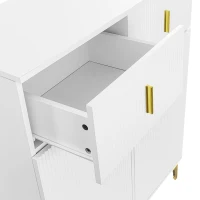 Functional Wardrobe Set with Multiple Compartments, Ideal Storage Unit for Hallways and Mudrooms, 21.5" L x 13.5" W x 68.5" H, White(m-10)